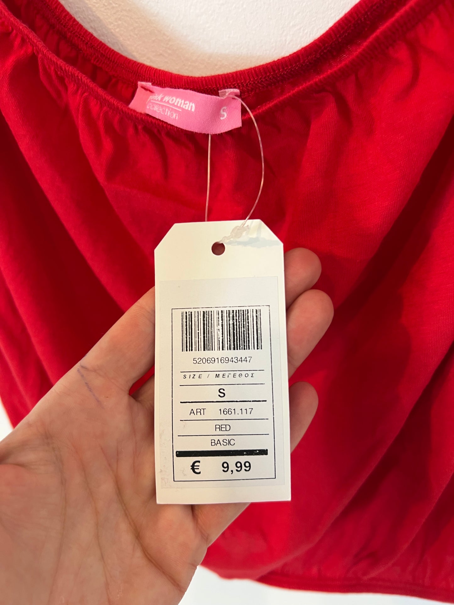 PINK WOMAN. top rojo hombros (VARIAS TALLAS)