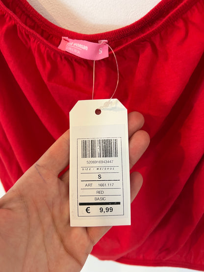 PINK WOMAN. top rojo hombros (VARIAS TALLAS)