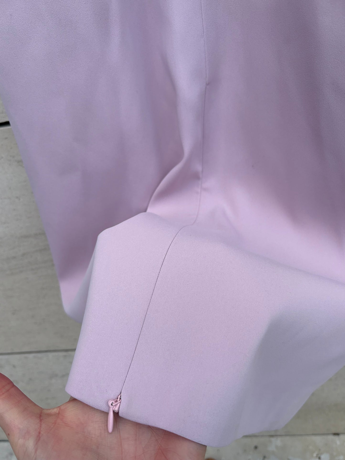 VICTORIA COLECCIÓN. Vestido rosa empolvado y gris