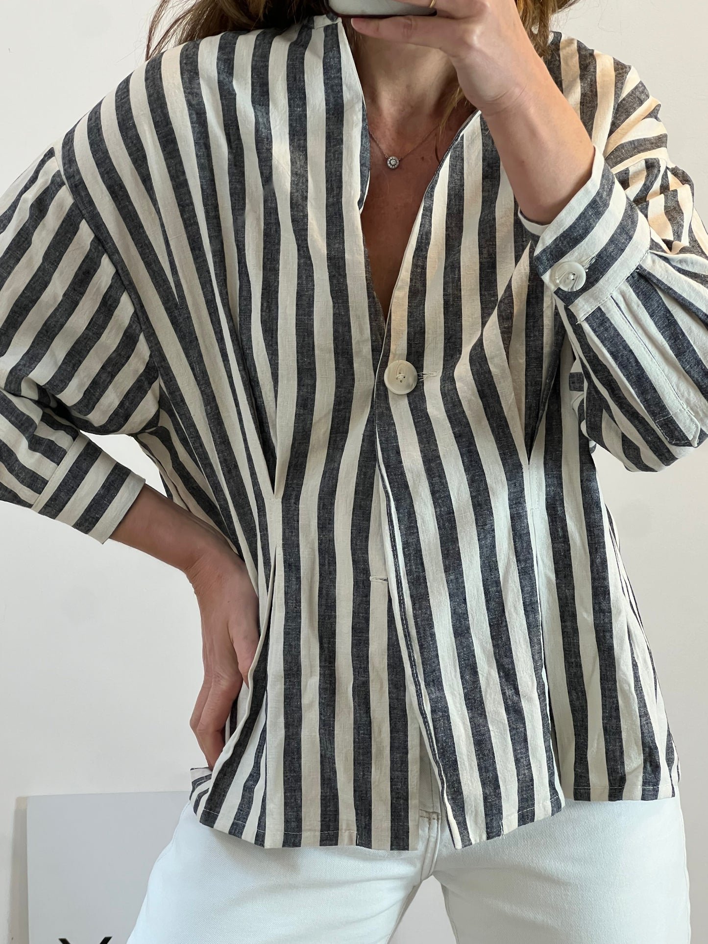 NESINES. Top/chaqueta rayas TU (M)