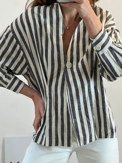 NESINES. Top/chaqueta rayas TU (M)