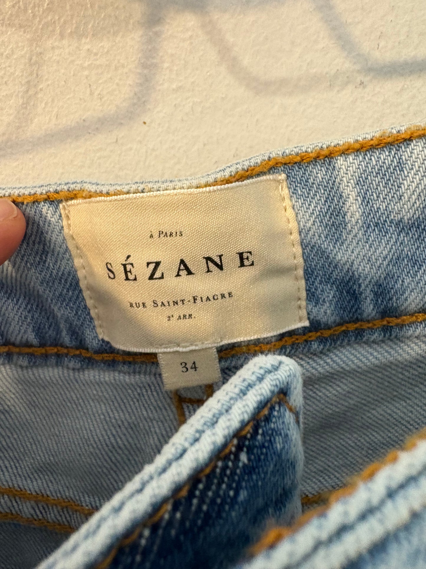SÉZANE. Denim claro pinzas