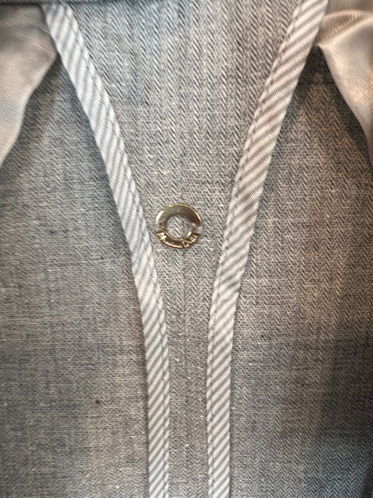 MASSIMO DUTTTI. Blazer gris jaspeada algodón. T XS