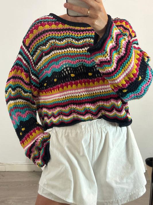 OTRAS.Jersey croché multicolor TU(M)