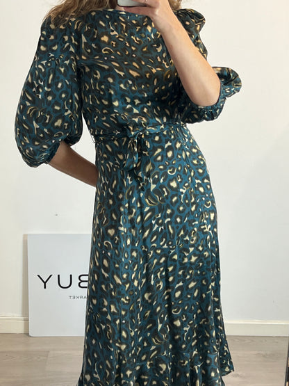 SOEUR. Flowy midi dress with belt. Size 36 (Tara)