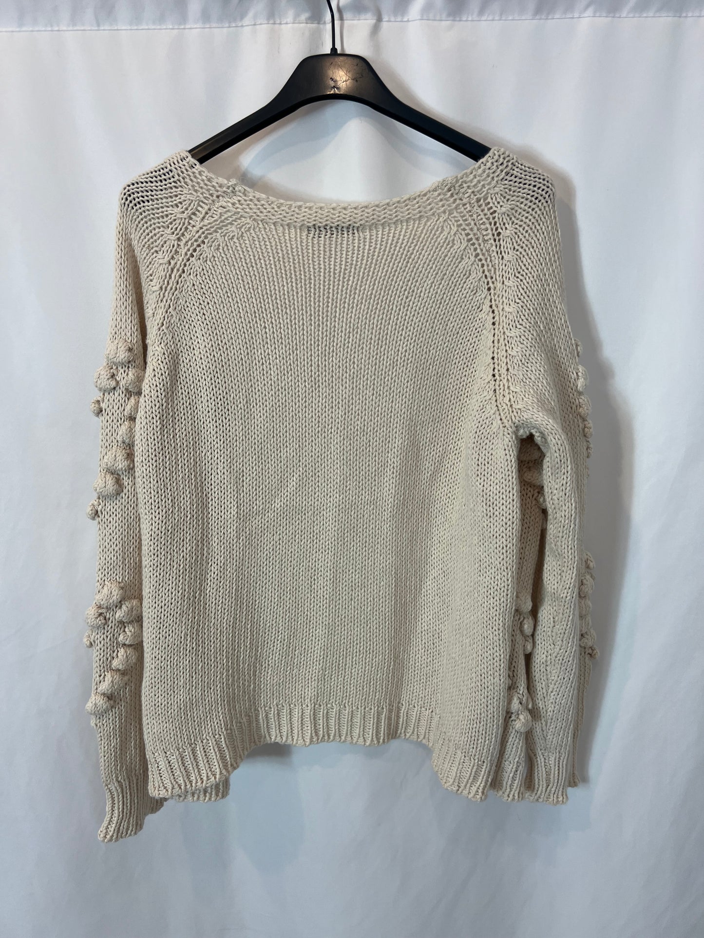 OTRAS. Cárdigan beige bodoques. T M