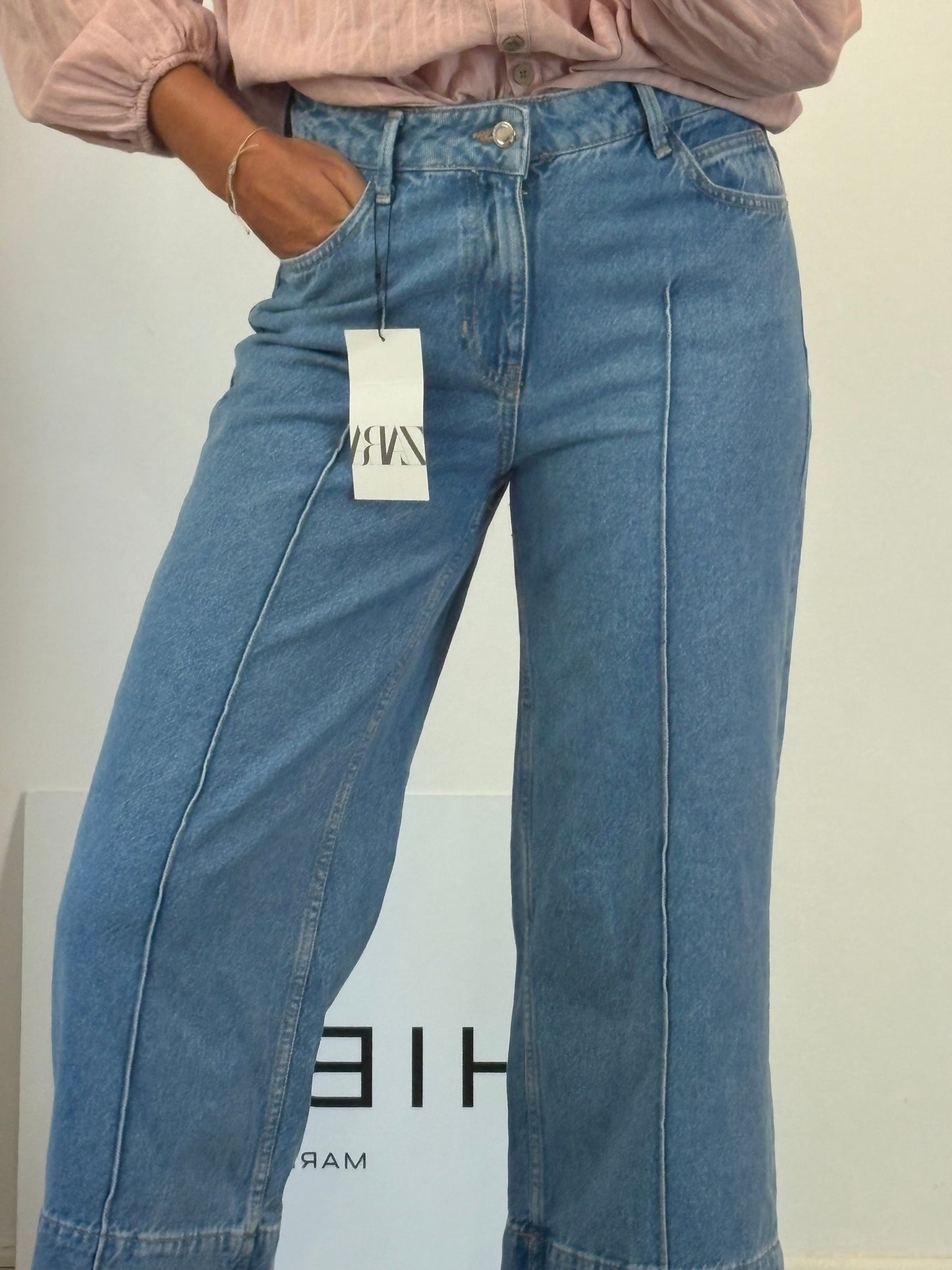 ZARA. Denim culotte sewing. T 38
