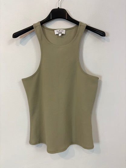 LEGER. Top verde claro textura