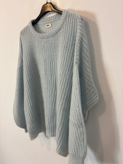 TRIANA BY C. Jersey azul claro cuello redondo