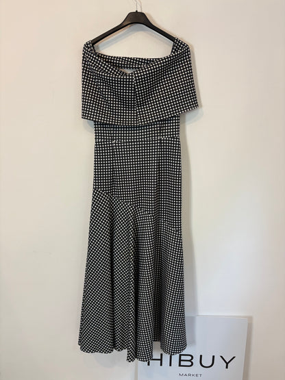 COOSY. Long stretch gingham dress. TS