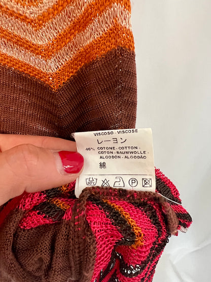 MISSONI. Conjunto top y chaqueta zig zag colores. T 38