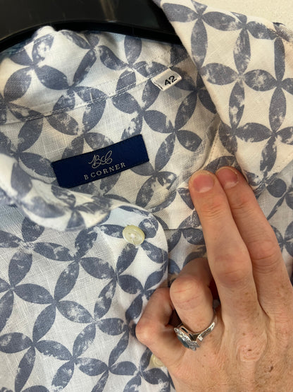 BCORNER. Blusa lino estampada T.42 (s)