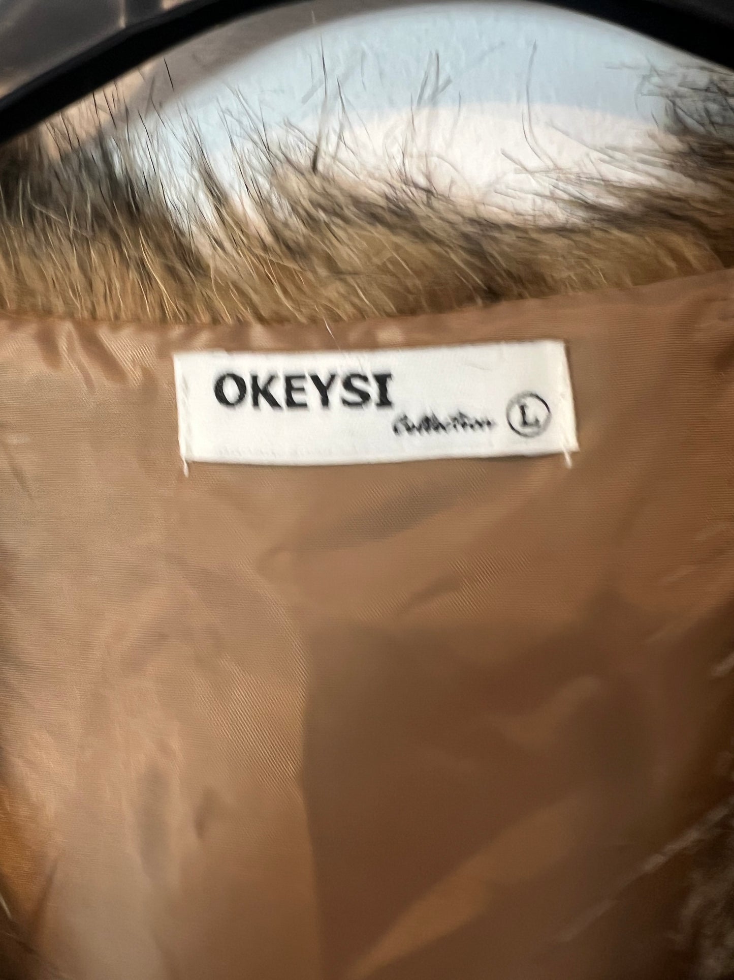 OKEYSI. Chaleco pelo marrón  T.l