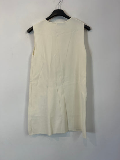 ZARA. Vestido punto lazos T.s