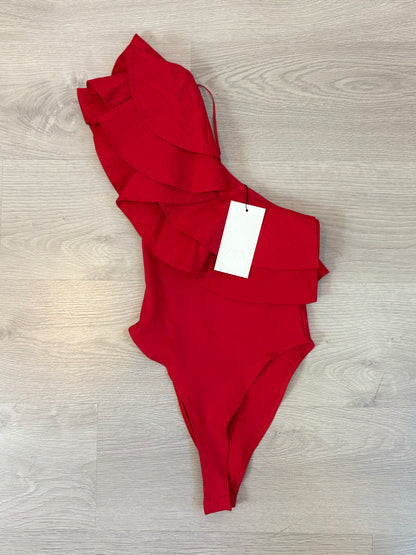 ZARA. Body rojo volante