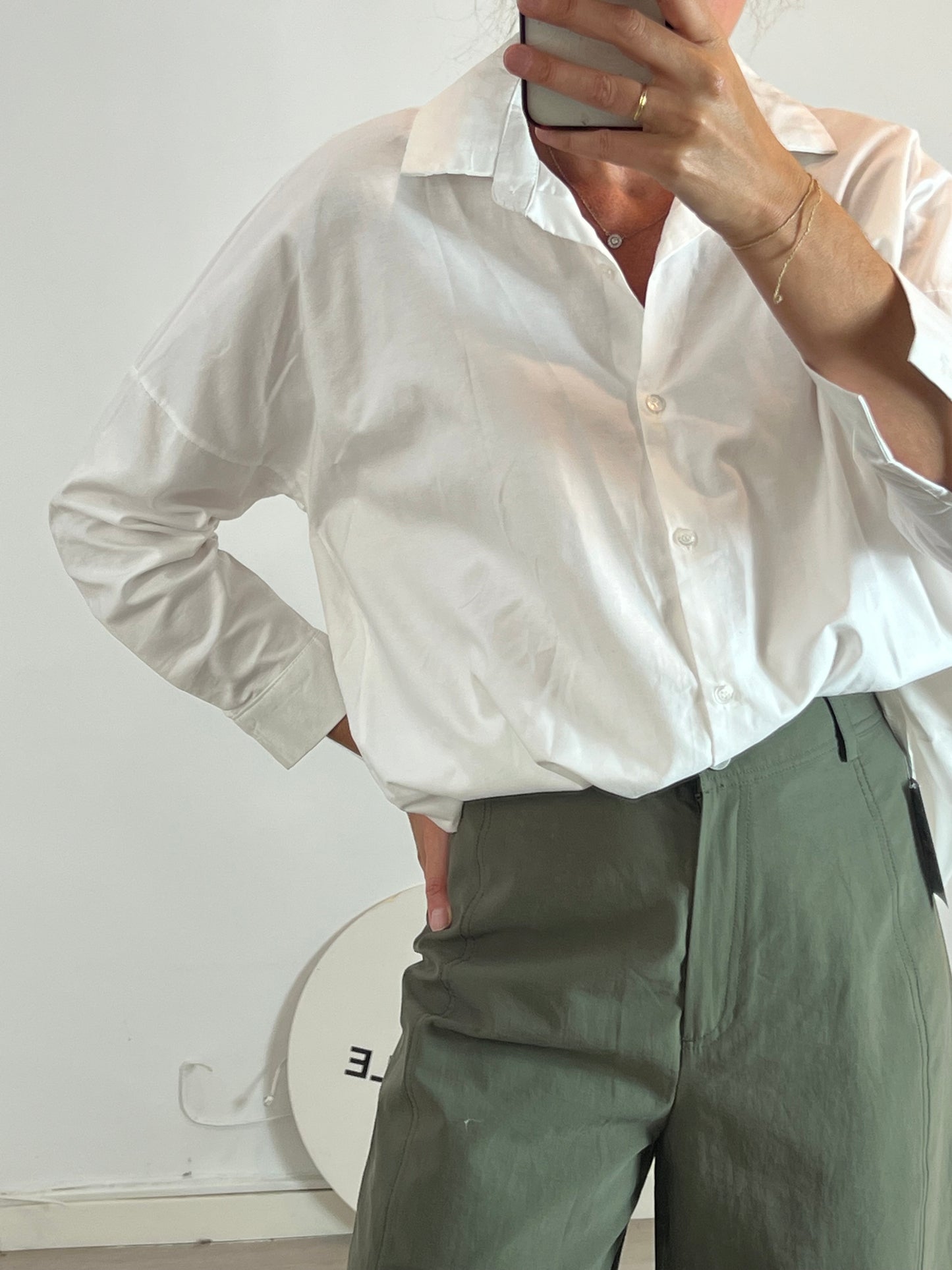 CARLOTA&CO. Camisa blanca algodón. TU (L)