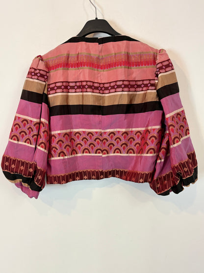 VANDERWILDE. Conjunto top y falda estampado. T 36