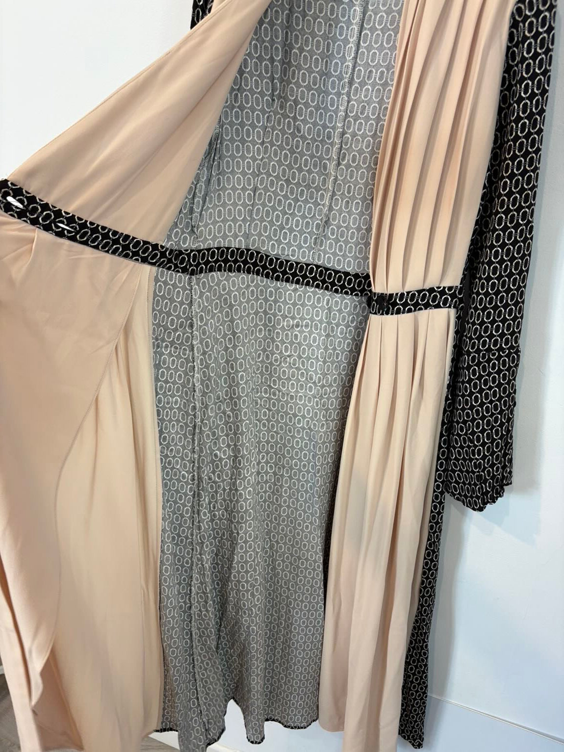 IQ COLLECTION. Vestido largo estampado tablas