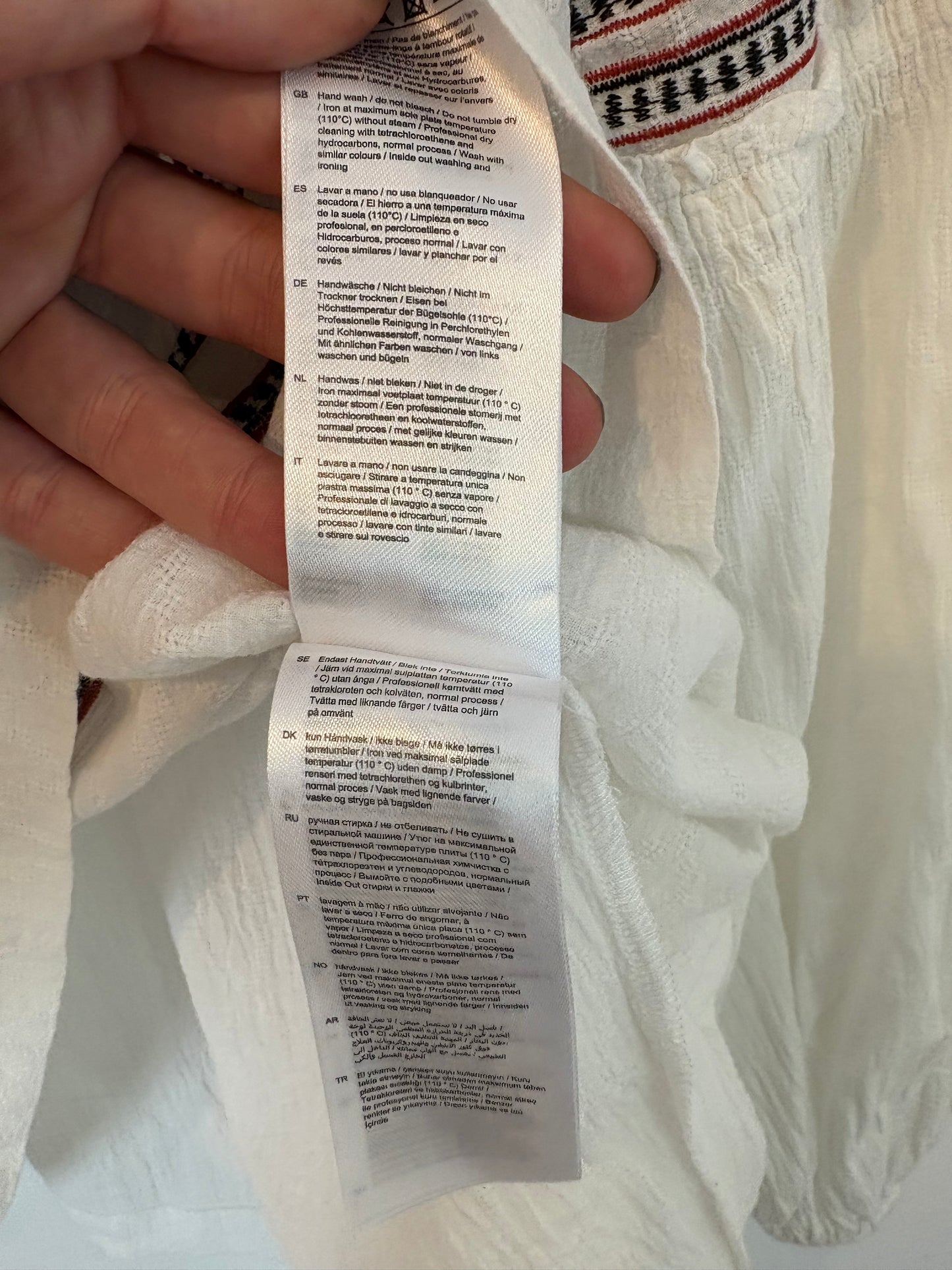 MAJE. Blusa algodón bordados. T 1 (S)