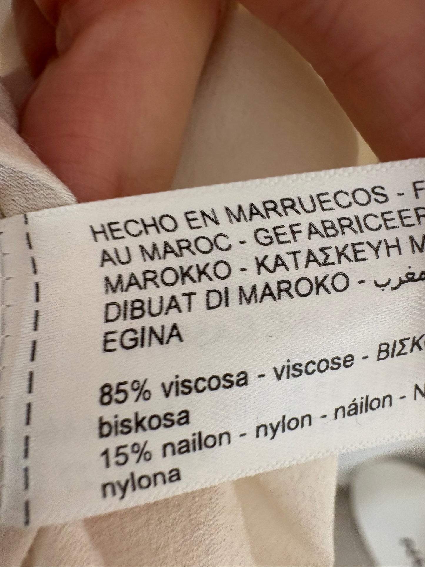 MASSIMO DUTTI. Camisa beige nudo