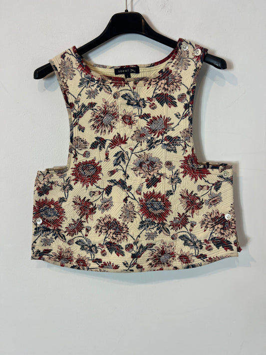 SOEUR. Top flores textura T.s