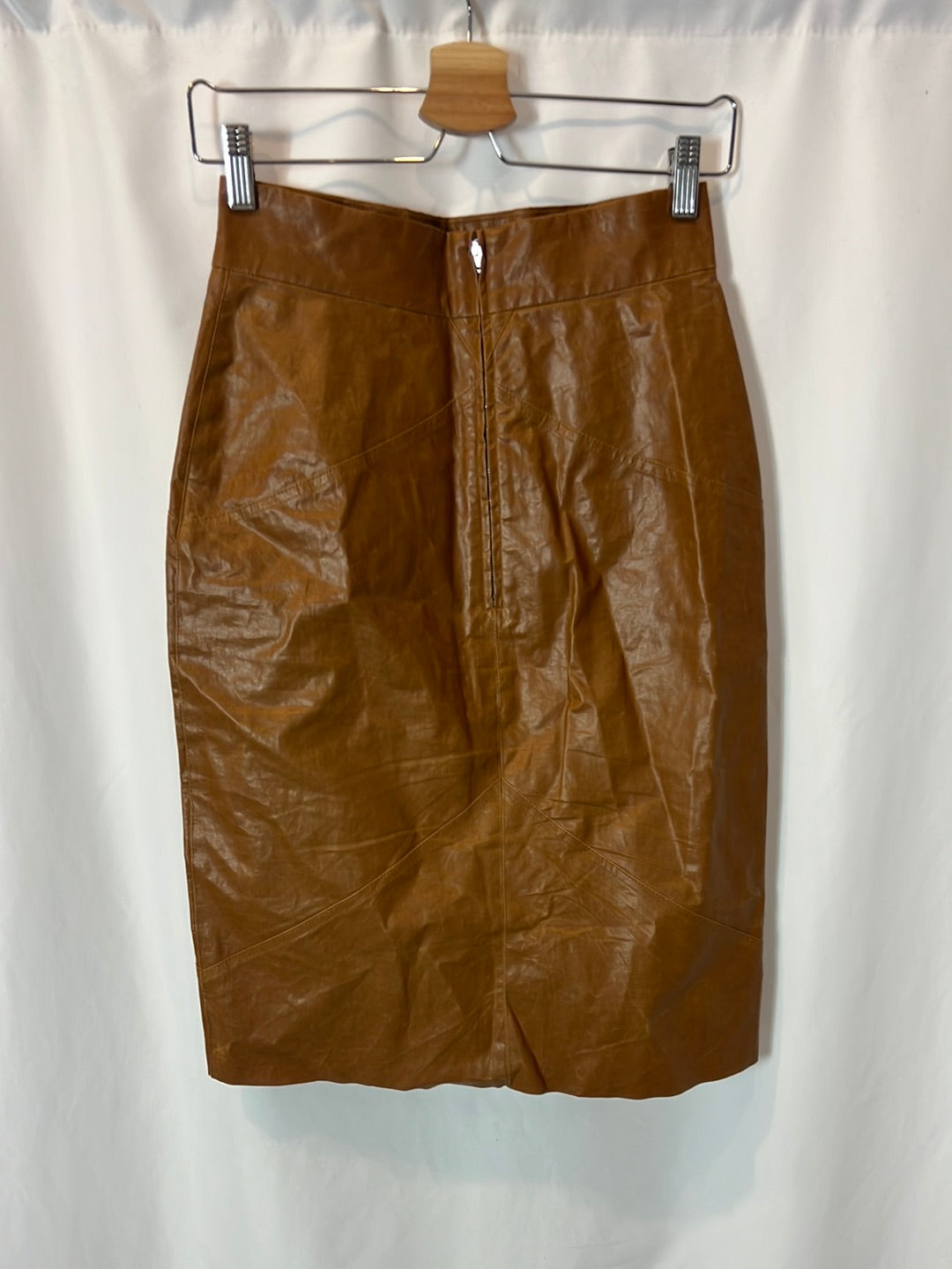 ISABEL MARANT. Textured brown midi skirt. Size 36