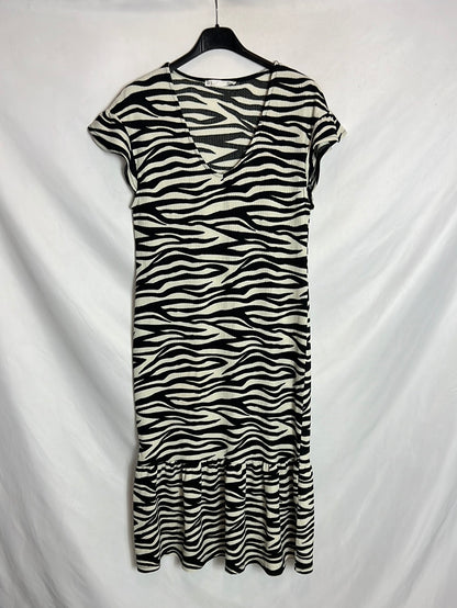 SFERA. Vestido midi print T.m