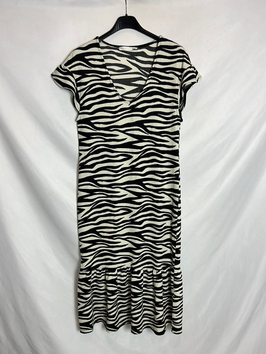 SFERA. Vestido midi print T.m