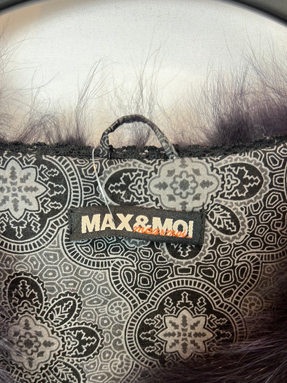 MAX&amp;MOI. Blue/purple fox vest, size 36
