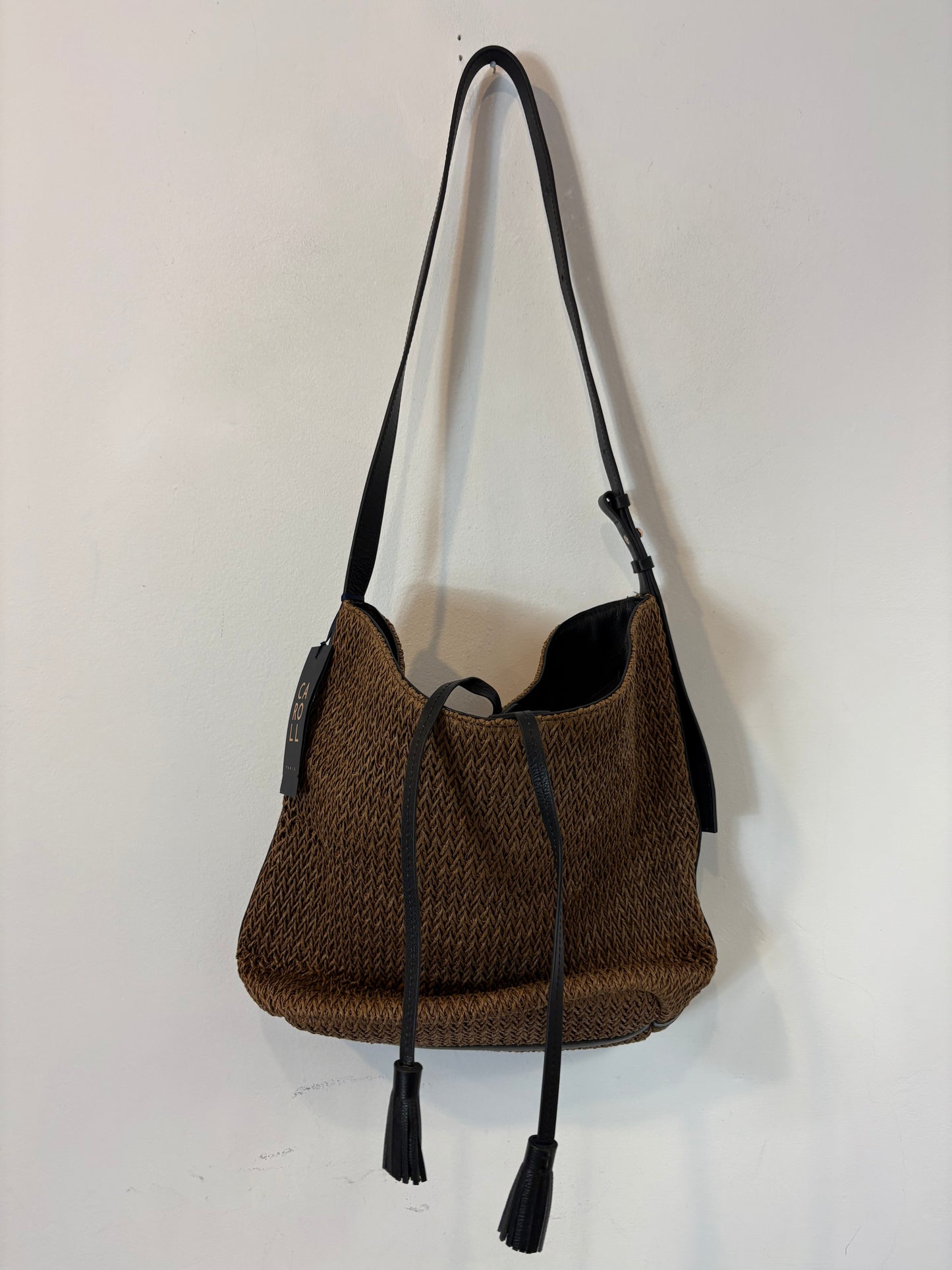 CAROLL. Bolso marrón con piel