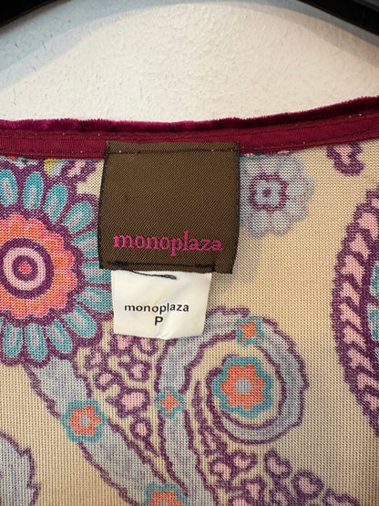 MONOPLAZA. Vestido largo estampado seda