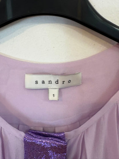 SANDRO. Top malva seda fluido