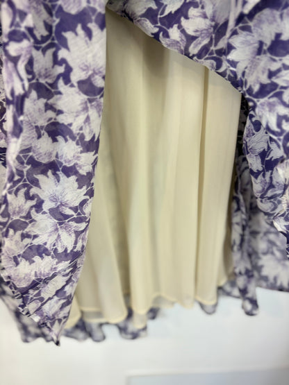 MASSCOB. Falda midi estampada vuelo