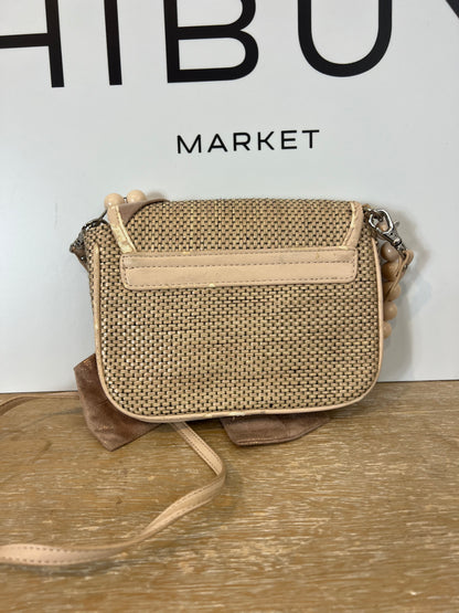 RIVER ISLAND. Beige double-handle bow bag