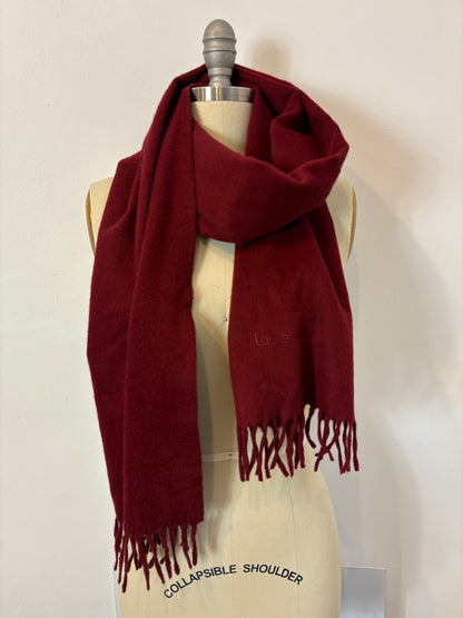 LAURÉL. Bufanda burdeos lana
