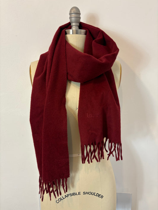 LAURÉL. Bufanda burdeos lana