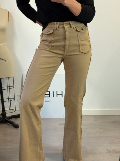 GERARD FAREL. Denim beige flecos