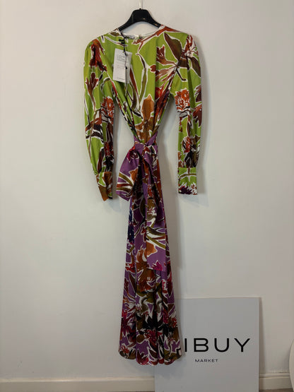 MONTENEGRO. Vestido largo estampado lazada