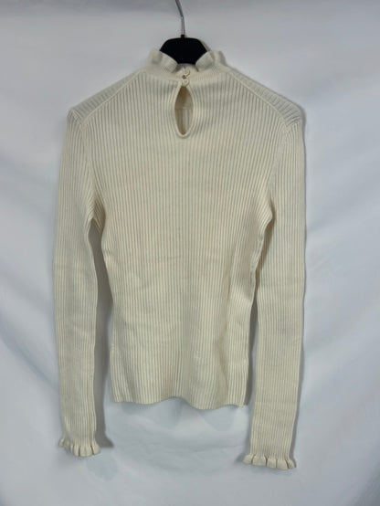 MAJE. Jersey canalé cuello perkins. T 1(S)