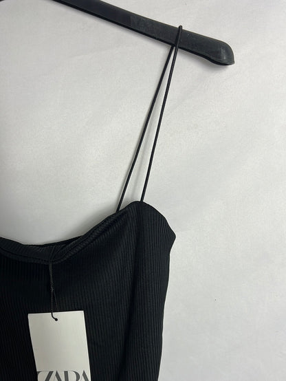 ZARA. Black elastic bodysuit. T.S.