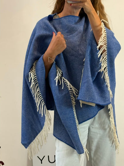 ZARA. Long pink ribbed poncho Tm
