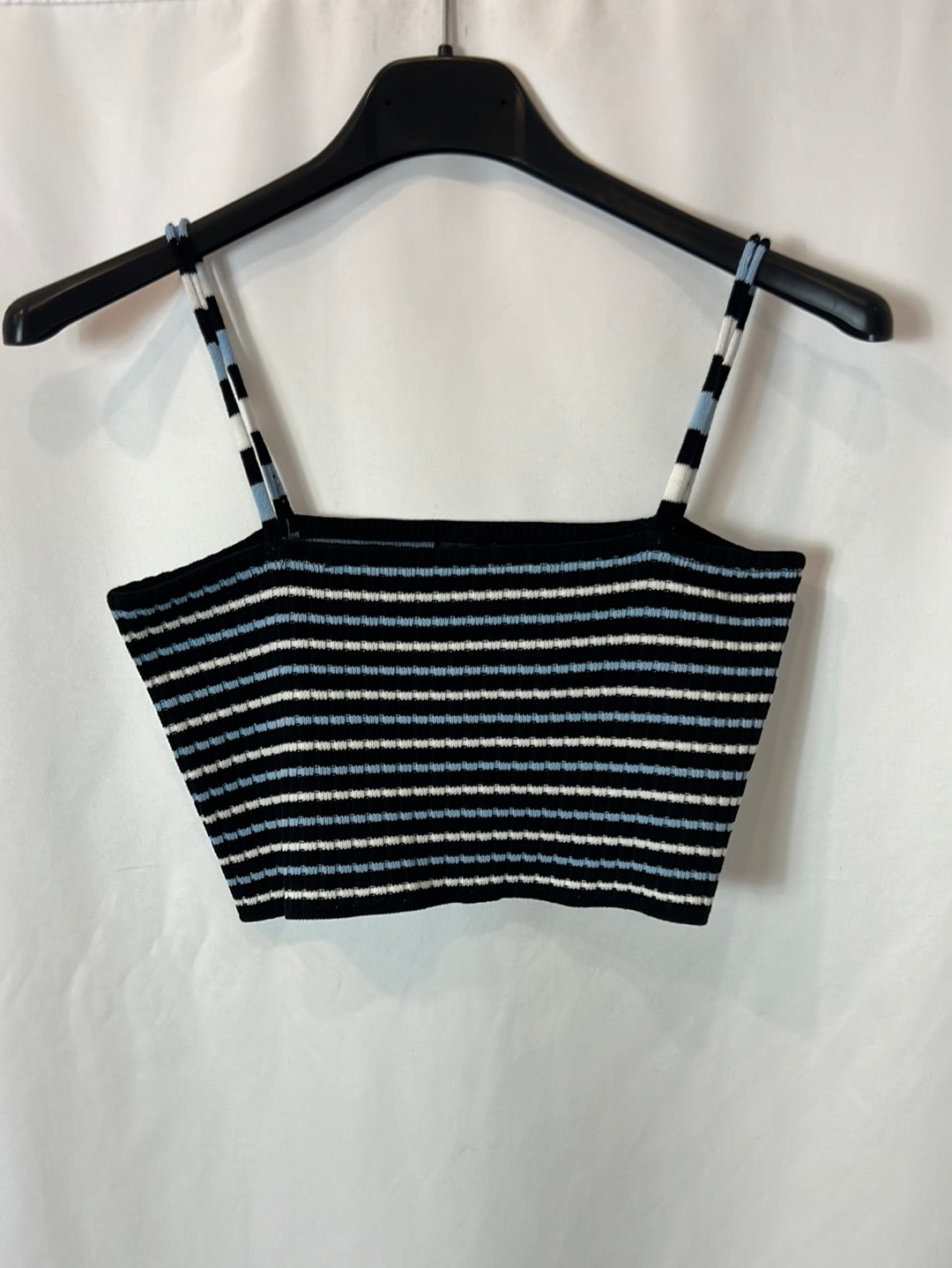 SHEIN. Ribbed Striped Crop Top. TS