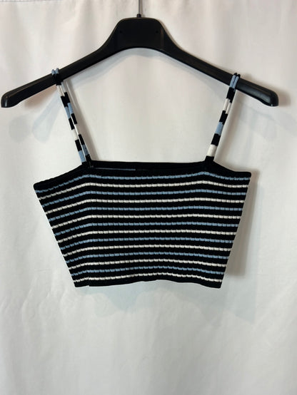 SHEIN. Ribbed Striped Crop Top. TS