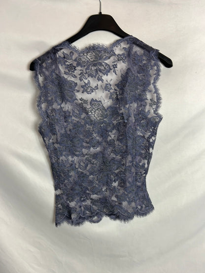 OTHERS. Mauve lace top/vest. TS