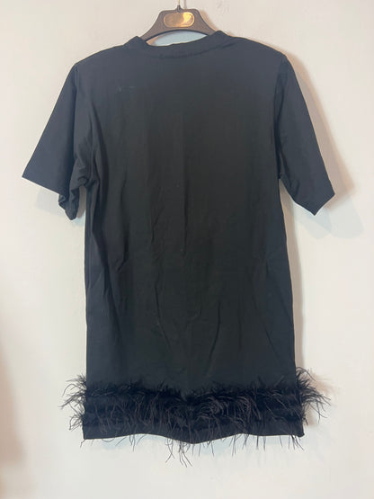 R JEANS. Black feather dress T.xs