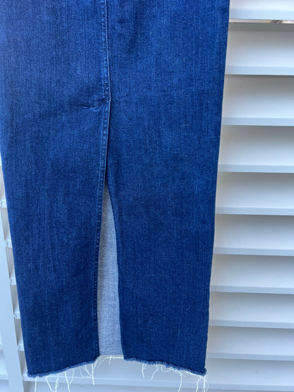 ZARA. Vestido denim palabra de honor