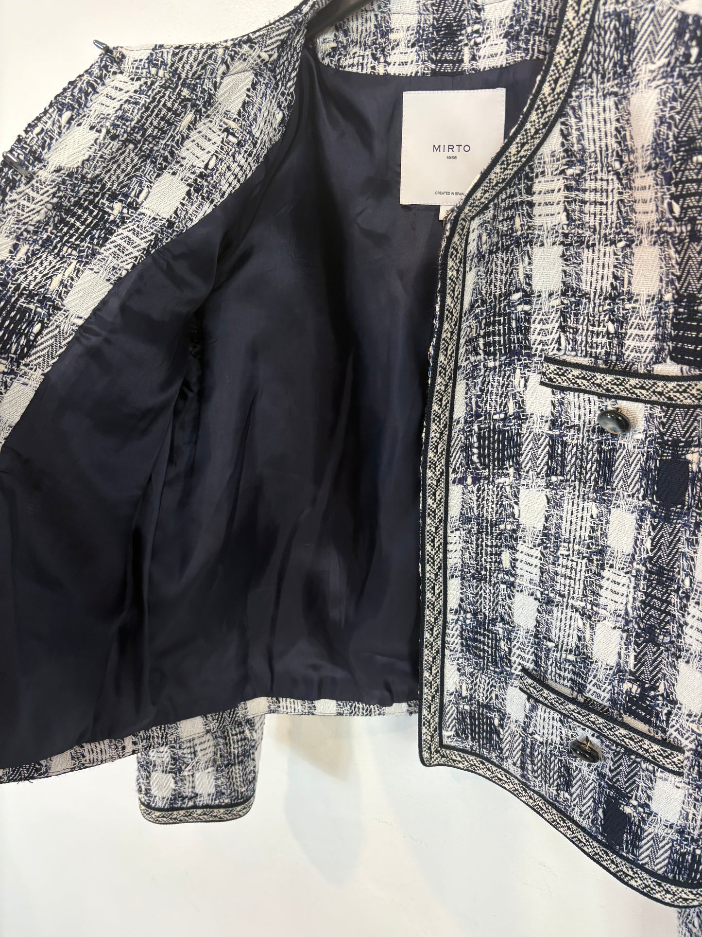 MIRTO. Chaqueta tweed azules