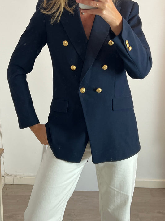 ZARA. Chaqueta azul botones dorados. T M