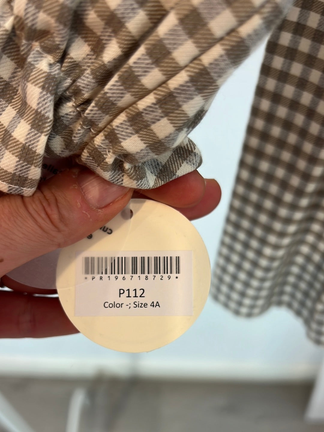 LOLA PALACIOS. Gingham dress for girls. Size 4 years.