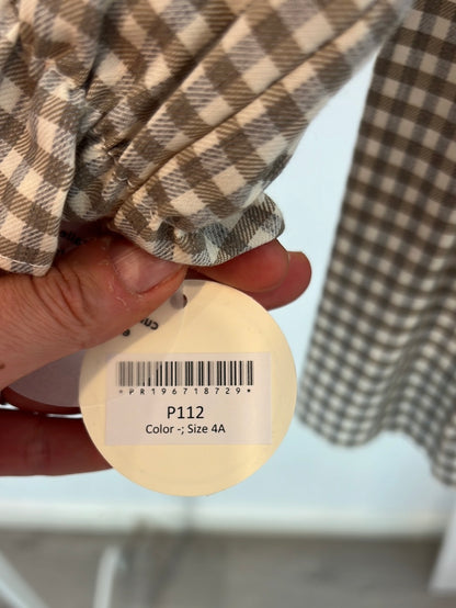 LOLA PALACIOS. Gingham dress for girls. Size 4 years.